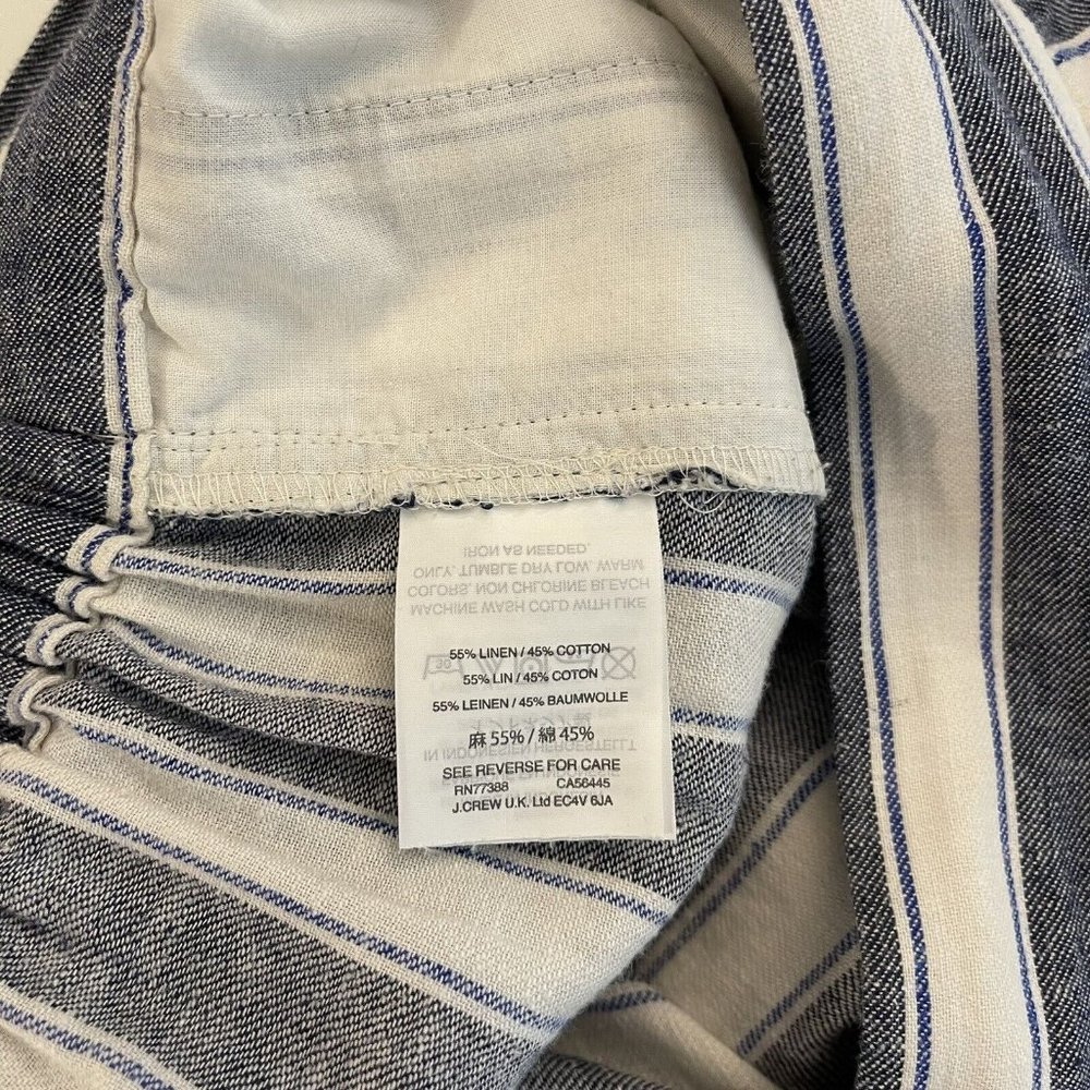 Madewell Linen Pants Size Small Pull On Wide Leg Cropped - Picture 10 of 11